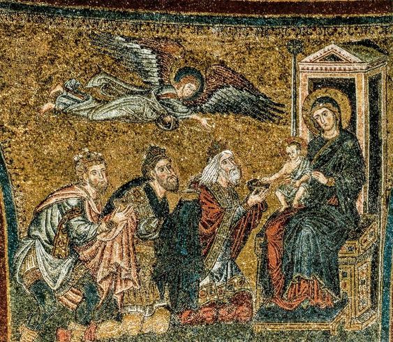 The Adoration of the Magi, mosaic in the church of Santa Maria Maggiore, Rome