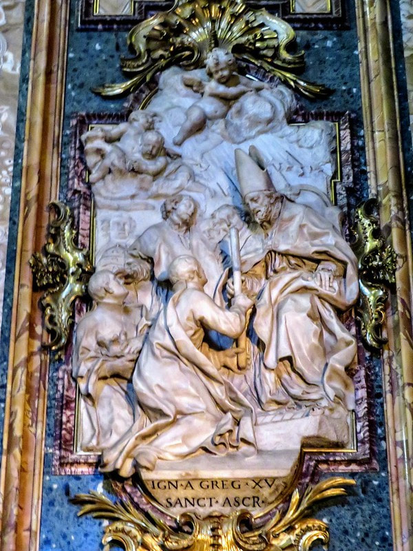 The Canonisation of St Ignatius by Bernardino Cametti, Chapel of St Ignatius, Chiesa del Gesu, Rome