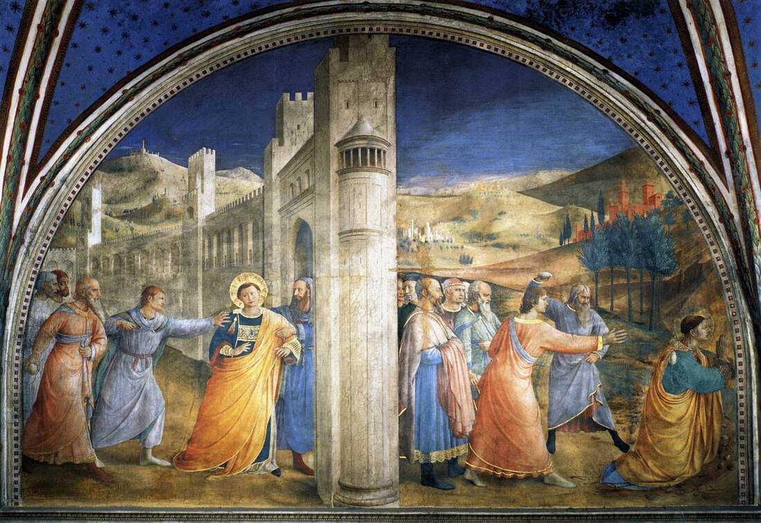 The Capture and Stoning of St Stephen by Fra Angelico, Cappella Niccolina, Vatican Museums, Rome