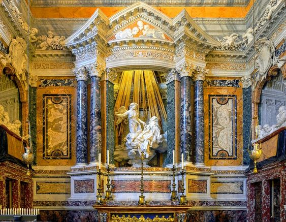 The Cornaro Chapel, church of Santa Maria della Vittoria, Rome