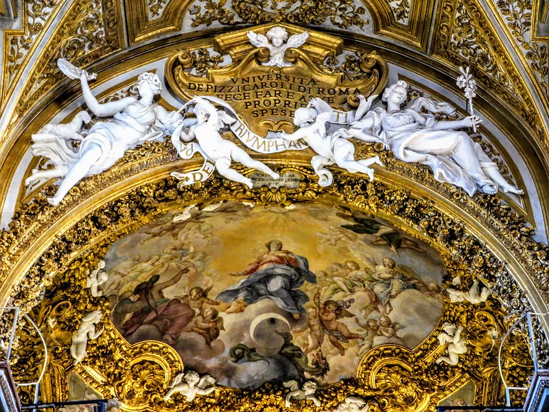 The Immaculate Conception, fresco by Giuseppe and Andrea Orazi, Santa Maria dell' Orto, Rome