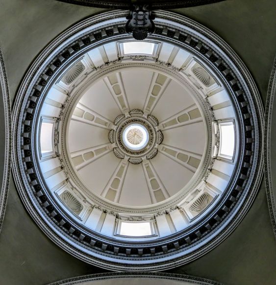The interior of the dome of the church of San Giovanni dei Fiorentini, Rome