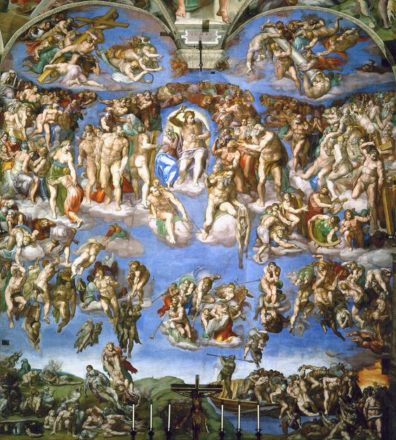 The Last Judgement by Michelangelo, Sistine Chapel, Rome