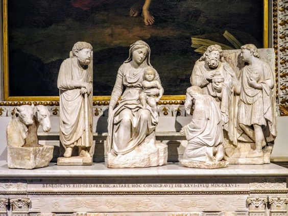 The Presepio (Nativity Scene, 1292) by Arnolfo di Cambio, church of Santa Maria Maggiore, Rome