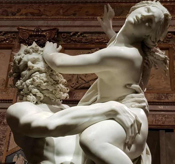 The Rape of Proserpina (det.) by Gian Lorenzo Bernini, Galleria Borghese, Rome