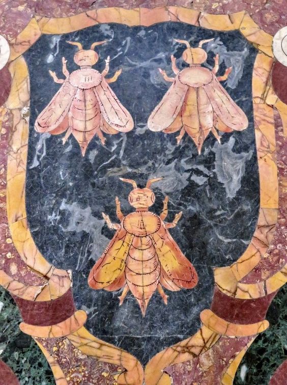 The three heraldic bees of Pope Urban VIII, Lateran Baptistery, Rome