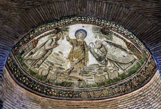 The 'Traditio Legem', mosaic in the church of Santa Costanza, Rome
