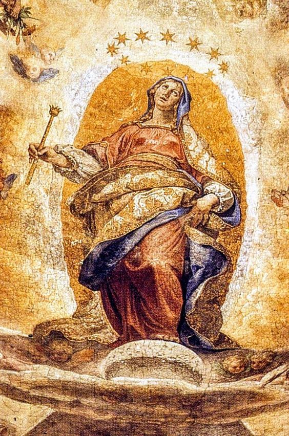 The Woman of the Apocalypse, a detail of the fresco by il Cigoli in the cupola of the Cappella Paolina, Santa Maria Maggiore, Rome