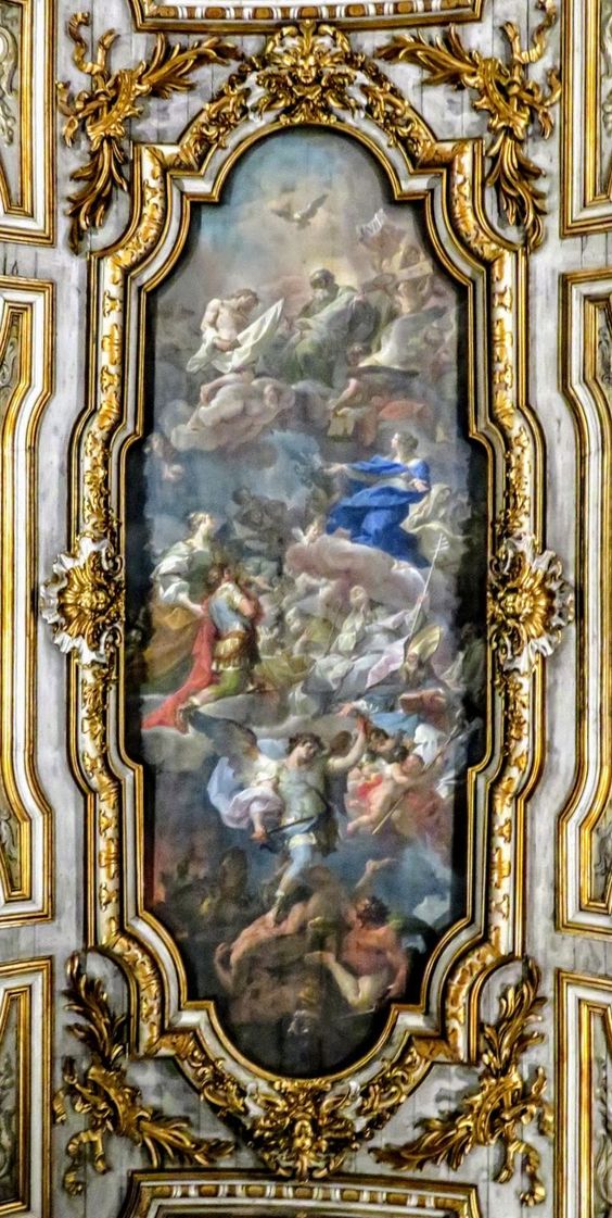 'The Virgin Mary Presents St Helena and Emperor Constantine to the Trinity' by Corrado Giaquinto (1703-66), church of Santa Croce in Gerusalemme, Rome
