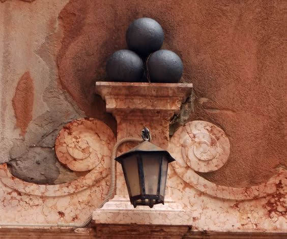 Three Austrian cannonballs, known as 'Viennese oranges', Venice