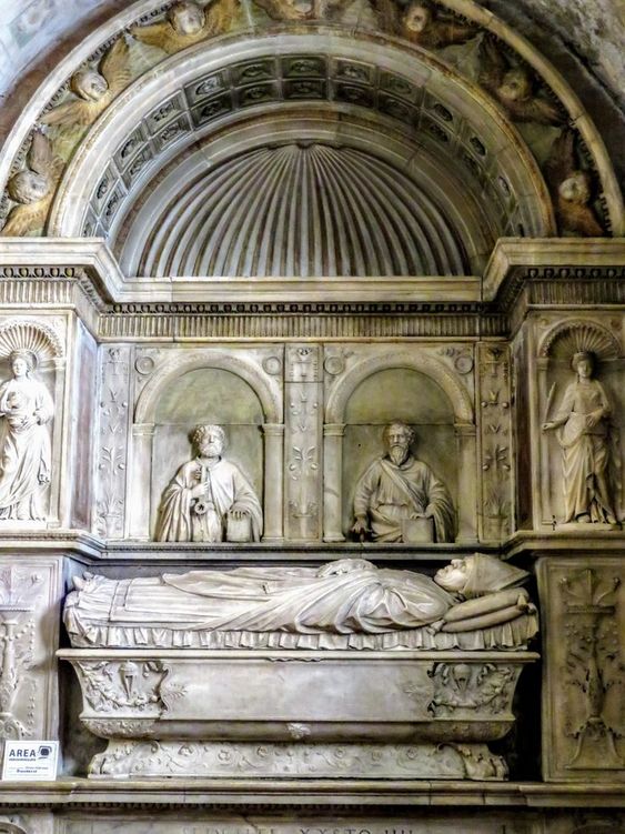 Tomb of Cardinal Alain de Coëtivy by Andrea Bregno, church of Santa Prassede, Rome