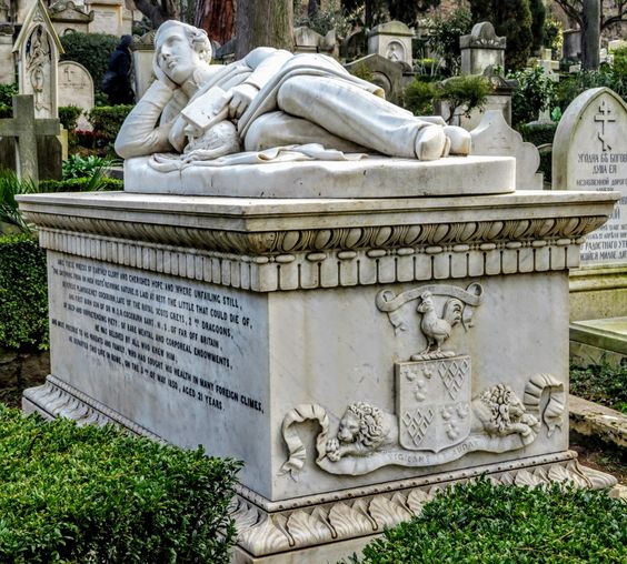 Grave of Devereux Plantagenet Cockburn (1828-50), 'Protestant' Cemetery, Rome