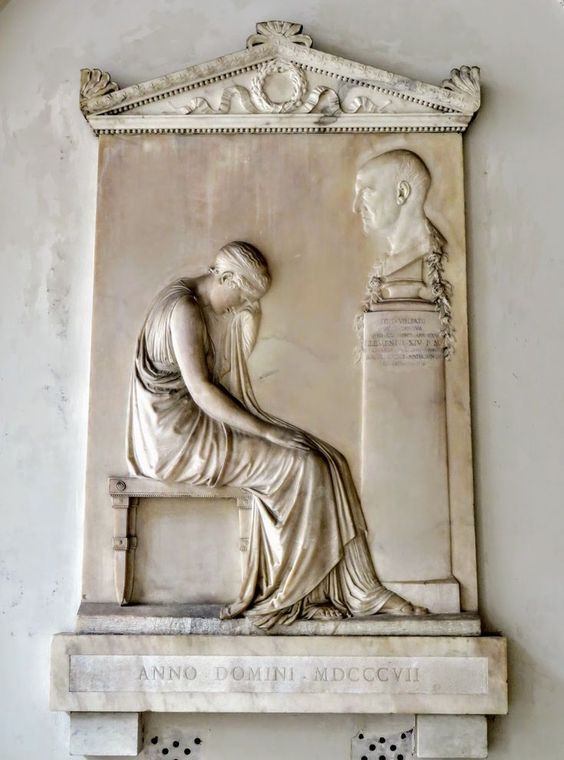 Tomb of Giovanni Volpato by Antonio Canova, portico of the church of Santi Apostoli, Rome