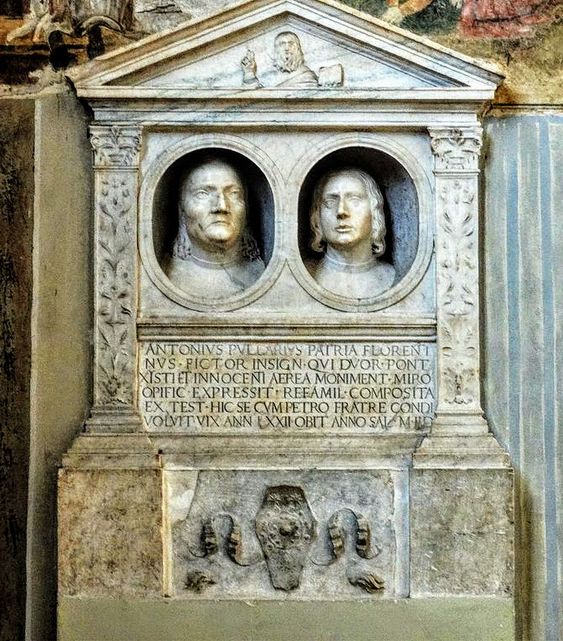 Tomb of the 15th century Florentine artists Antonio and Piero del Pollaiolo, church of San Pietro in Vincoli, Rome