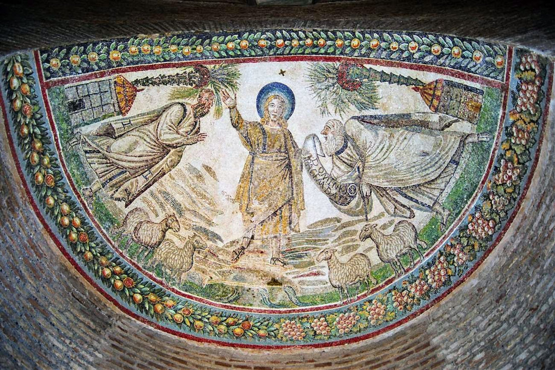 Traditio Legis, mosaic in the church of Santa Costanza, Rome