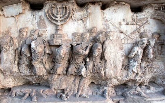 Triumphal Procession, bas-relief, Arch of Titus, Rome