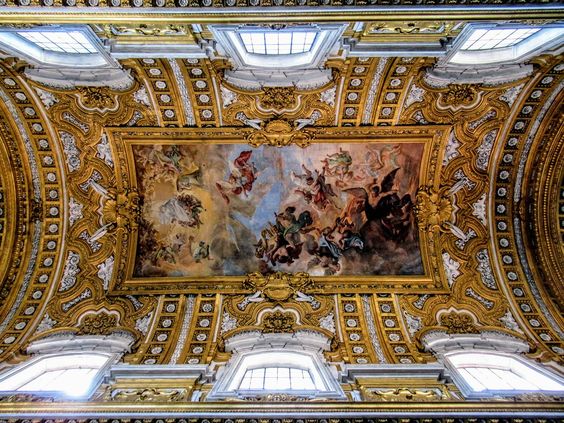 Nave ceiling, church of San Carlo al Corso, Rome