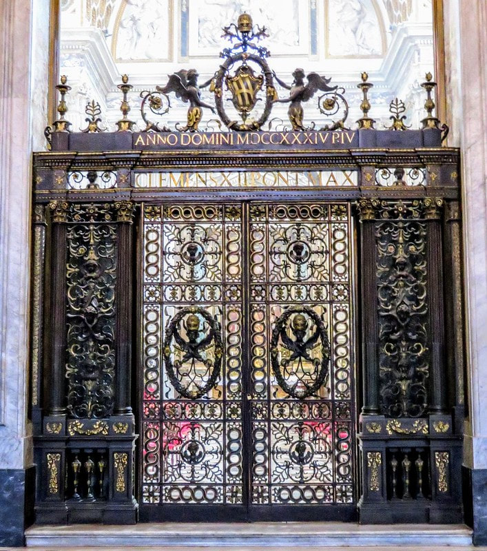 Wrought-iron entrance gates, Cappella Corsini, San Giovanni in Laterano, Rome