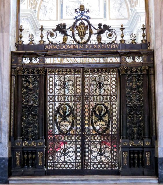 Wrought-iron gates, Cappella Clementina, San Giovanni in Laterano, Rome